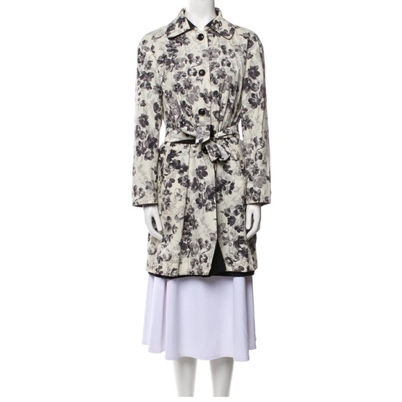 Max Mara Floral Trench Coat M - Picture 2 of 12